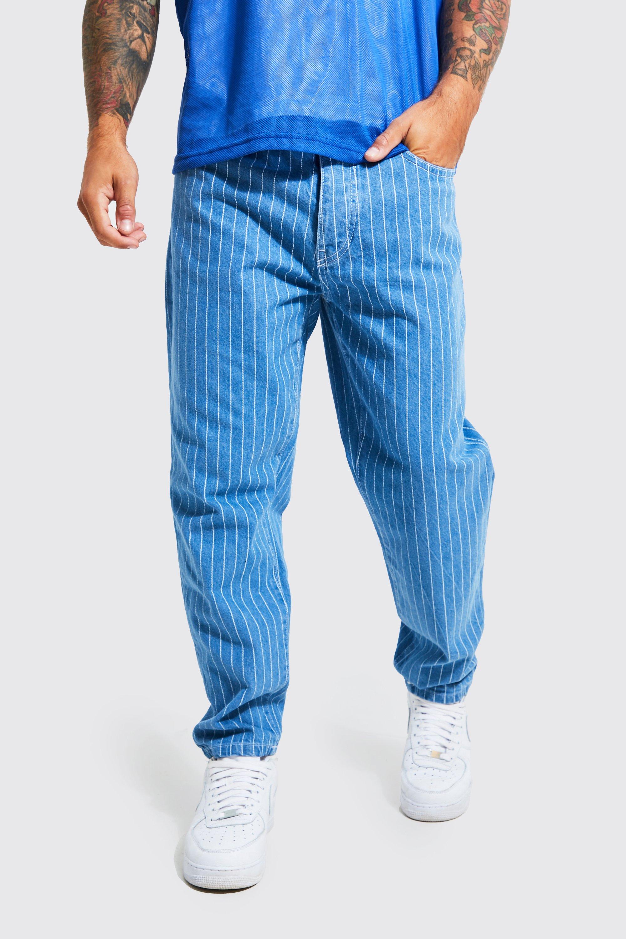 Pinstripe jeans hot sale 80s